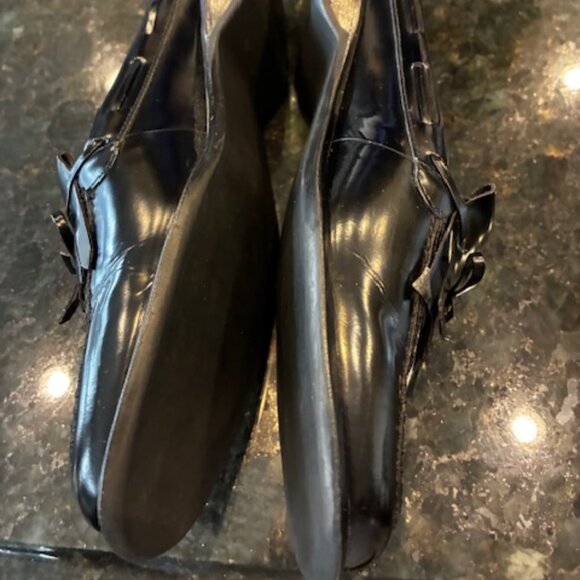 Ralph Lauren Black Leather Loafers with Tassel Details - Lightly Worn - Picture 5 of 6